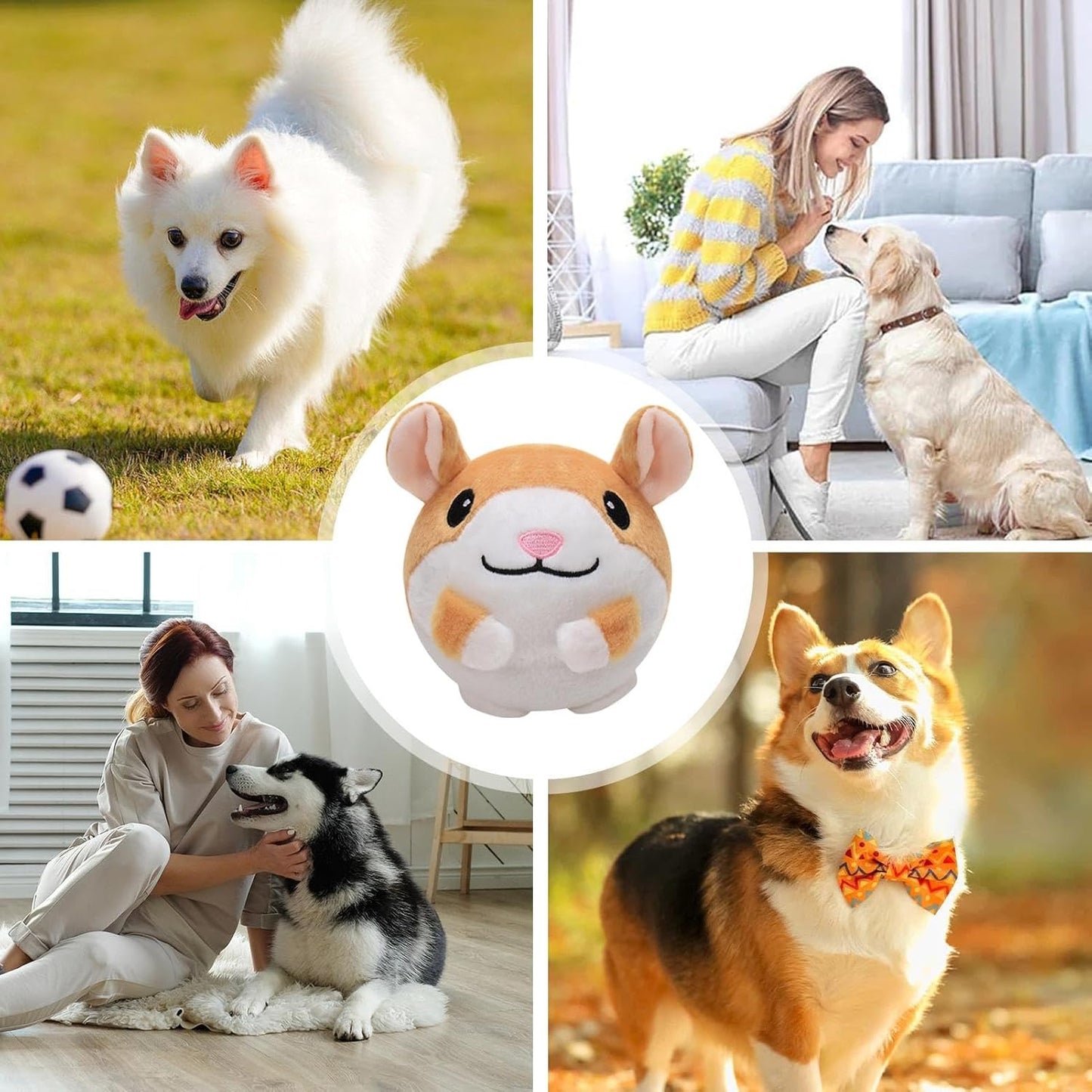 Moving Pet Plush Toy, Active Moving Pet Plush Toy - Interactive Toy for Dogs on the Move ,Versatile Plush Companion p